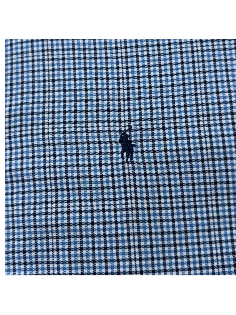 Ralph Lauren Long Sleeve Button Down Shirt Size 17.5 XL Classic Fit Blue Plaid - Picture 6 of 10